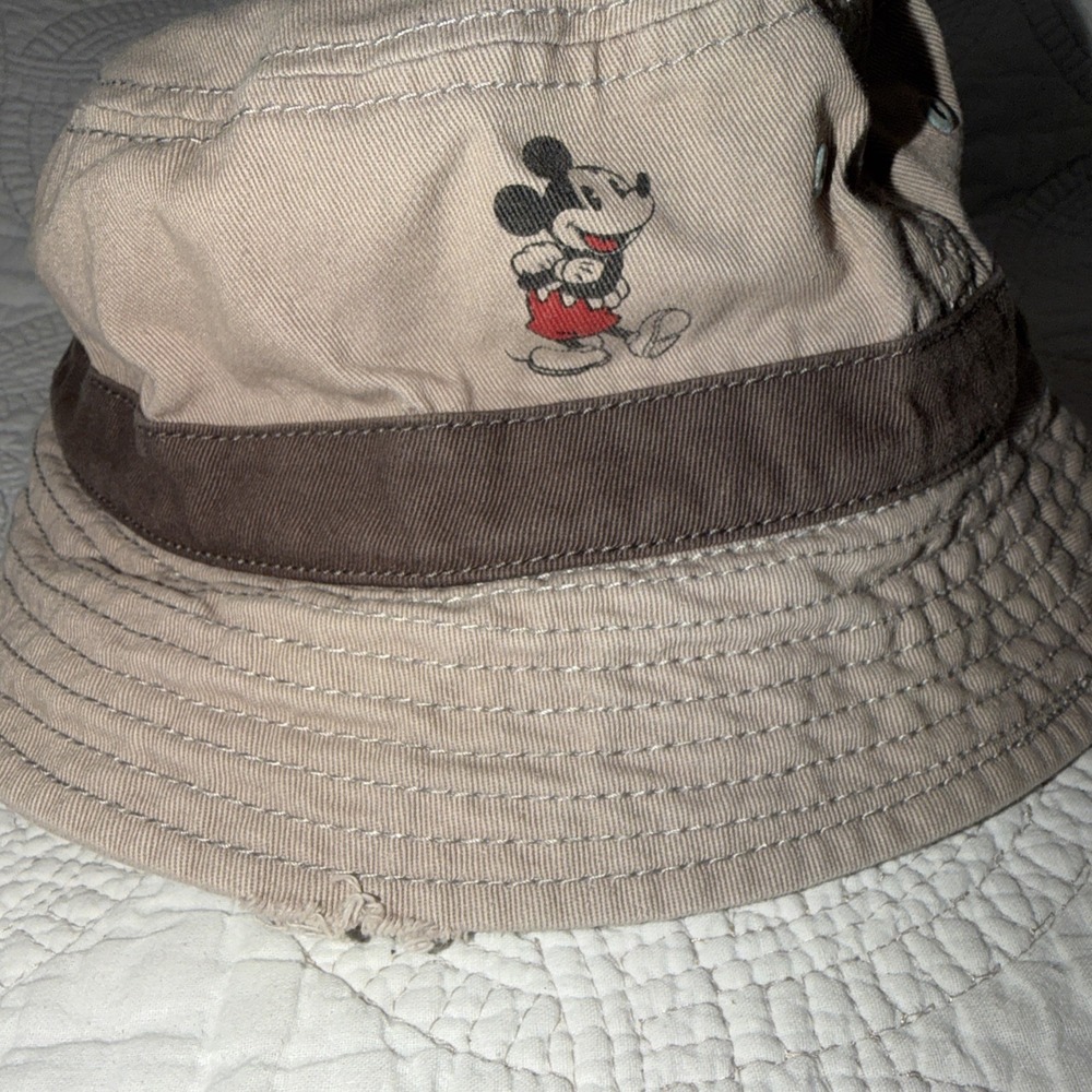 Disney Parks Mickey Mouse Distressed Bucket Hat 58cm=29in Adult sz S/M